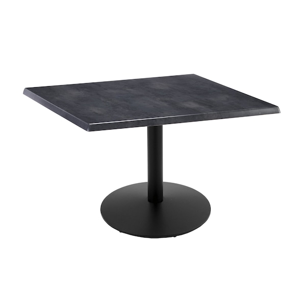 30" Tall In/Outdoor All-Season Table, 36" x 36" Square Black Steel Top